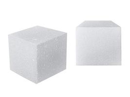 Styrofoam padding for product on white background photo