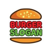 Creative and unique burger logo design vector