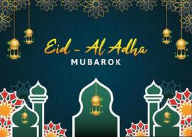 diseño de plantilla de vector de banner eid al-adha islámico muy creativo y único