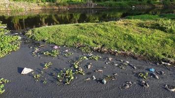 beweeg langzaam over de vuilnis en varkensstront video