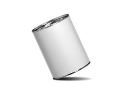 White Blank Tincan Metal Tin Can, Canned Food. Ready For Your Design photo