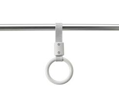 hand handle loop in the subway. isolated on white background photo