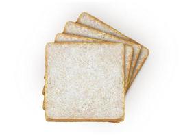 sliced bread isolated on white background photo