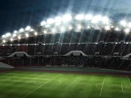 estadio con aficionados la noche antes del partido foto