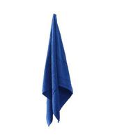 blue towel on white background photo