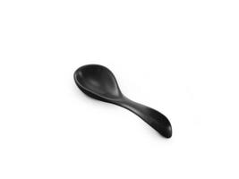 spoon black ceramic isolated on white background photo