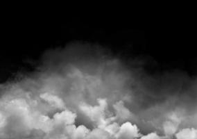 White smoke or fog isolated on black background photo