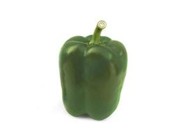 Green bell pepper isolated on white background photo