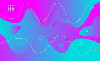 Wavy abstract background in purple gradient blue color. Set for free vector