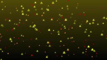 abstract animation of multicolored shiny triangles as at a holiday or disco video