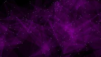 púrpura con efecto de fondo de animación de conexión de red de plexo de punto video