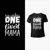 diseño de camiseta de mamá vector