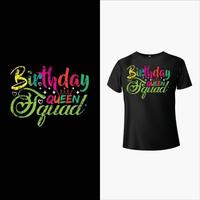 diseño de camiseta del día de nacimiento vector