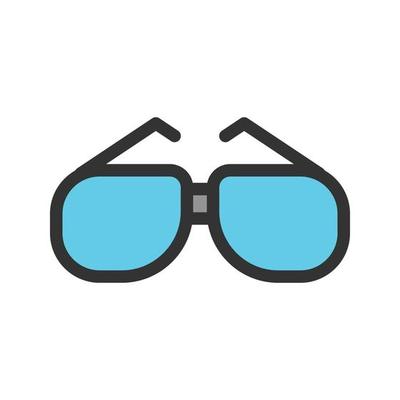 Glasses Filled Line Icon