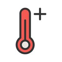 Heat Wave Filled Line Icon vector