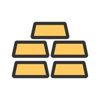 Gold Filled Line Icon vector