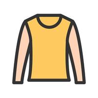 Sweater Filled Line Icon vector