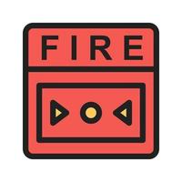 Fire Alarm Filled Line Icon vector