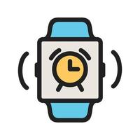 Alarm Ringing Filled Line Icon vector