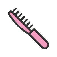 Hair Brush Filled Line Icon vector