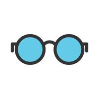 Glasses Filled Line Icon vector