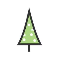 Tree in Snow Filled Line Icon vector