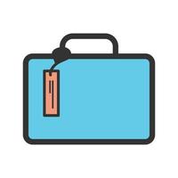 Suitcase Filled Line Icon vector