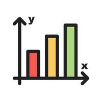 Statistics Filled Line Icon vector