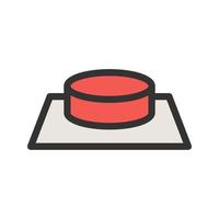 Button Filled Line Icon vector
