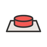 Button Filled Line Icon vector