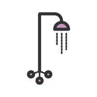 Shower Filled Line Icon vector