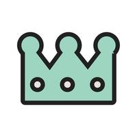 King's Crown Filled Line Icon vector