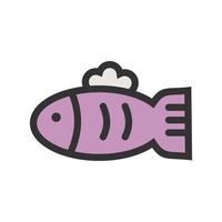Pet Fish II Filled Line Icon vector