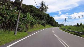 POV mode at asphalt road in hot sunny day video