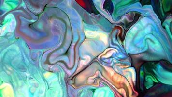 pintura colorida en movimiento de turbulencia líquida video
