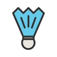 Shuttlecock Filled Line Icon vector