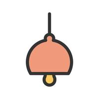 Ceiling Light Filled Line Icon vector