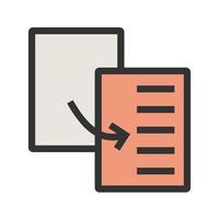 Duplicate Content Filled Line Icon vector