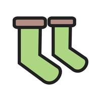 Christmas Sock Filled Line Icon vector