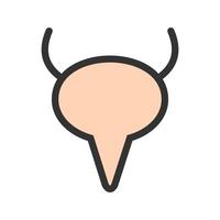 Bladder Filled Line Icon vector