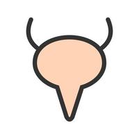 Bladder Filled Line Icon vector