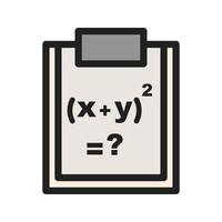 Solving Formula Filled Line Icon vector