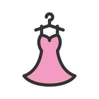 Stitched Dress Filled Line Icon vector