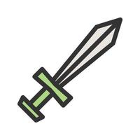 Pirate Sword Filled Line Icon vector