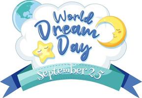 World Dream Day Banner Design vector