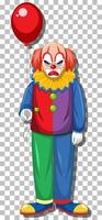 Scary clown cartoon character vector