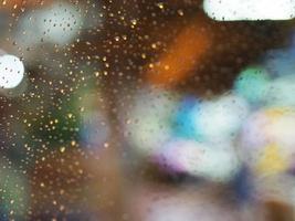 Rain drops Bokeh background Abstract light white and yellow color bokeh beautiful blurred, Design for paper art web mobile applications covers card infographic banners social media and copy write photo