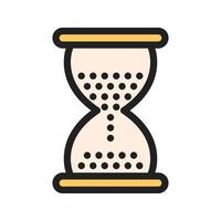 Hourglass Filled Line Icon vector