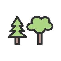 Trees Filled Line Icon vector