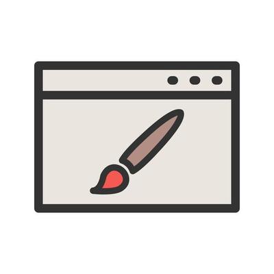 Website Design Filled Line Icon